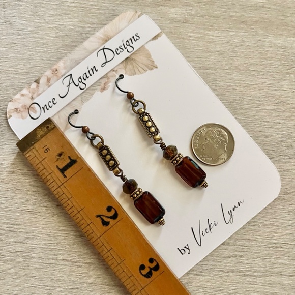 ARTISAN “Root Beer Brown Sugar” - Dangle Earrings - Picture 4 of 7